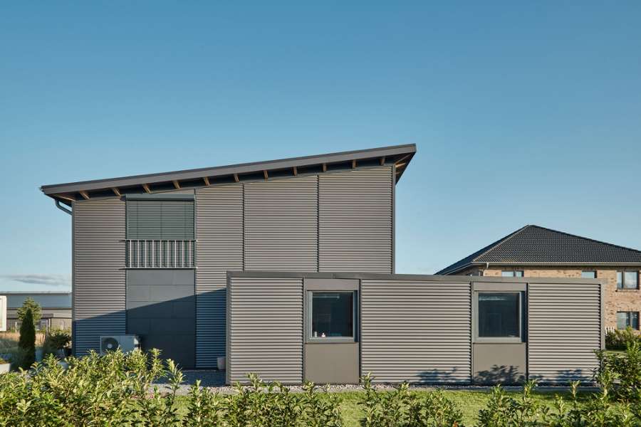 Ny bølge indenfor boligbyggeri med stålprofiler, Nylanndamm in 24980 Schafflund